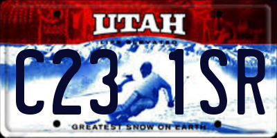 UT license plate C231SR