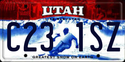 UT license plate C231SZ