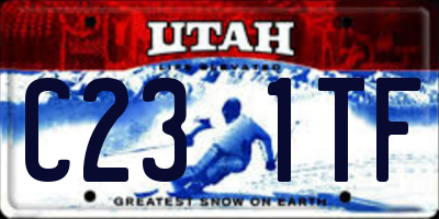 UT license plate C231TF