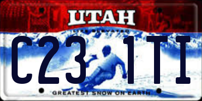 UT license plate C231TI