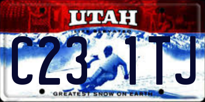 UT license plate C231TJ