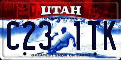 UT license plate C231TK