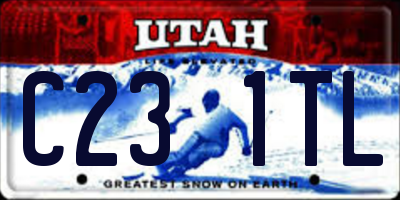 UT license plate C231TL