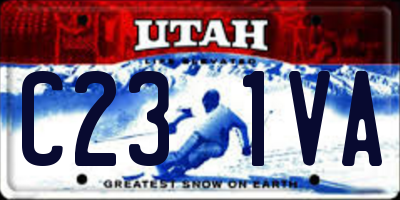 UT license plate C231VA
