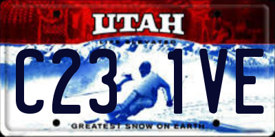UT license plate C231VE