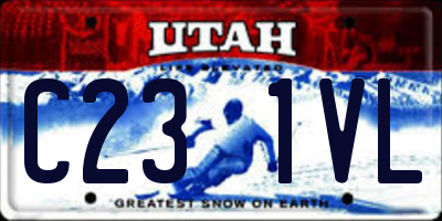 UT license plate C231VL