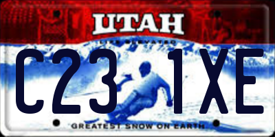 UT license plate C231XE