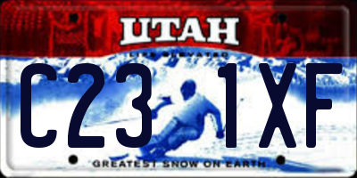 UT license plate C231XF