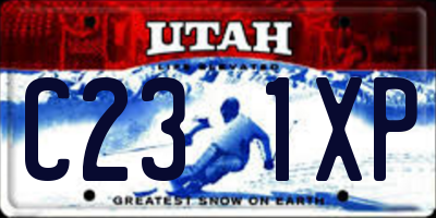 UT license plate C231XP