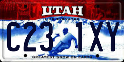 UT license plate C231XY