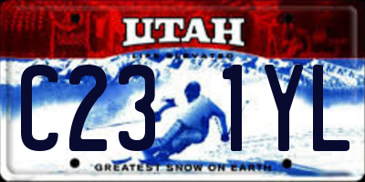 UT license plate C231YL