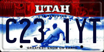 UT license plate C231YT