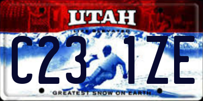 UT license plate C231ZE