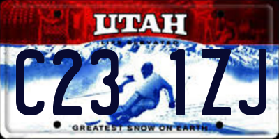 UT license plate C231ZJ