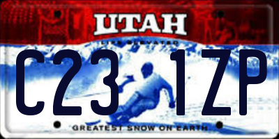 UT license plate C231ZP