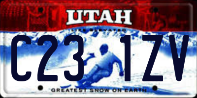 UT license plate C231ZV