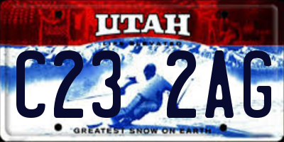 UT license plate C232AG