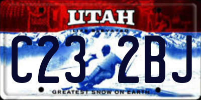 UT license plate C232BJ