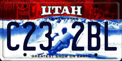 UT license plate C232BL