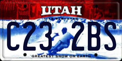 UT license plate C232BS