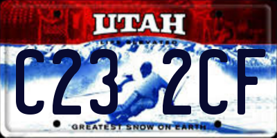 UT license plate C232CF