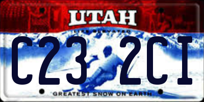 UT license plate C232CI