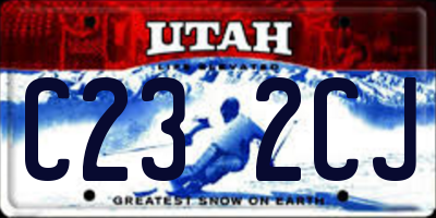 UT license plate C232CJ
