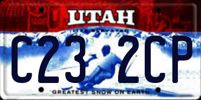UT license plate C232CP