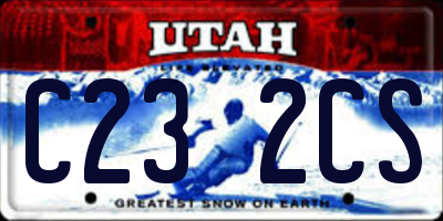 UT license plate C232CS