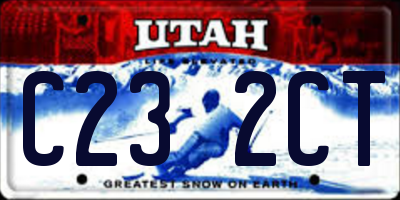 UT license plate C232CT