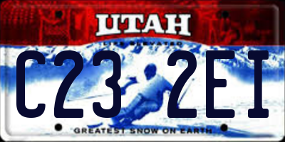 UT license plate C232EI