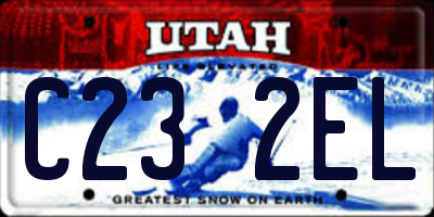 UT license plate C232EL