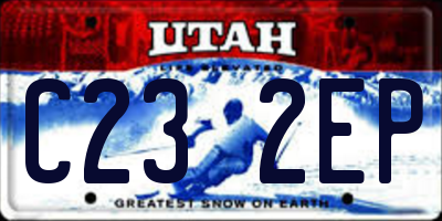UT license plate C232EP