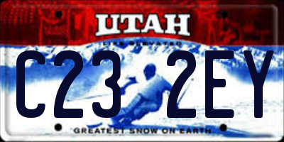 UT license plate C232EY