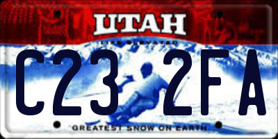 UT license plate C232FA