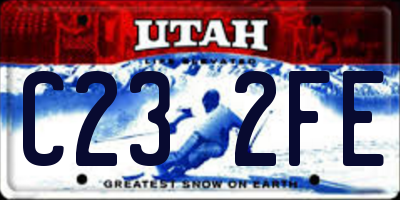 UT license plate C232FE
