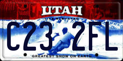 UT license plate C232FL