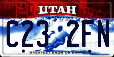 UT license plate C232FN