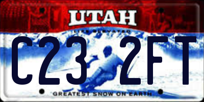 UT license plate C232FT