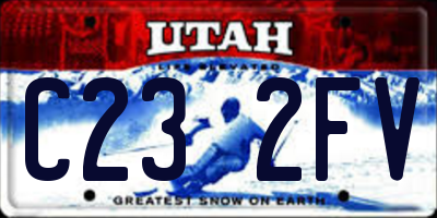 UT license plate C232FV