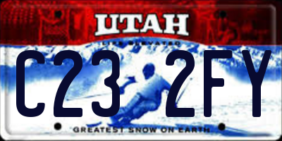 UT license plate C232FY
