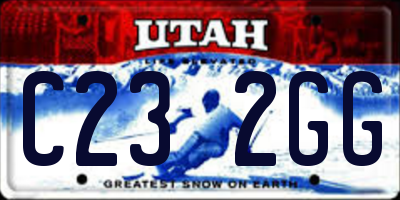 UT license plate C232GG