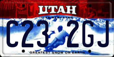 UT license plate C232GJ