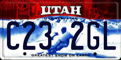 UT license plate C232GL