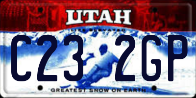 UT license plate C232GP