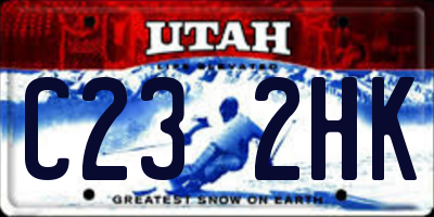 UT license plate C232HK