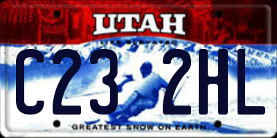 UT license plate C232HL