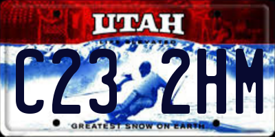 UT license plate C232HM