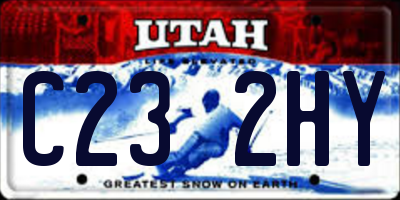 UT license plate C232HY