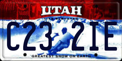 UT license plate C232IE